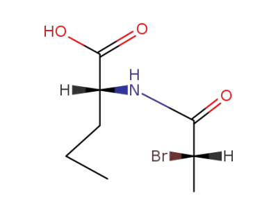 racemat from <i>N</i>-(D-2-bromo-propionyl)-L-norvaline and <i>N</i>-(L-2-bromo-propionyl)-D-norvaline